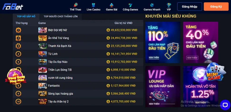 Ưu Đãi Nạp Tiền Lần Đầu 23win